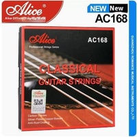 Alice AC168 Classical Guitar Strings Set Silver-Plated Copper Nano Polishing Coating Wound Core Custom Logo Nylon Plastic