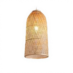 <b>Bamboo</b> Pendant <b>Lights</b> Rattan Chandelier Handmade Woven Shade Adjustable Height Energy Saving 2700K Warm White for Home <b>Light</b> - Product Image 3