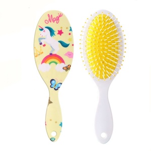 Brosse à cheveux coussin colorée en silicone, arc-en-ciel, <span class=keywords><strong>licorne</strong></span>, Airbag, peigne ABS pour bébé - Product Image 6