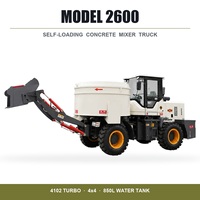 Mini Camion Malaxeur à Béton 2 Mètres Cubes Autochargeant Système Entièrement Hydraulique avec Moteur pour Travaux Ruraux