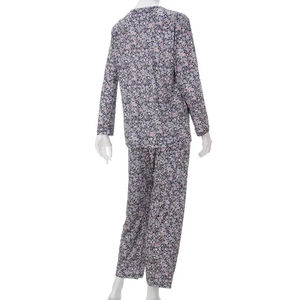 ชุดนอนผ้าโพลีเอสเตอร์ระบายอากาศได้ดีสีชมพูหรูหราเหมาะสำหรับชุดนอนแขนยาวของผู้หญิง - Product Image 4