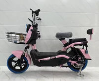 Scooter électrique tendance avec panier avant, deux sièges, 3 vitesses, cadre en acier à haute teneur en carbone, moteur à moyeu arrière