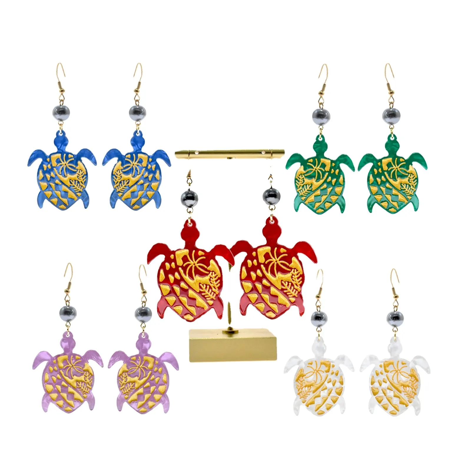Boucles d'oreilles en acrylique pour femmes, nouveau style, tortue hawaïenne, symbole Samoan, cadeau de fête