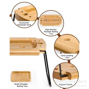 Wooden Cigar <b>Rolling</b> Tray Set Foldable Multifunctional With Accessories Rack And Cone Loading Port For DIY Cigar Making - Product Image 1
