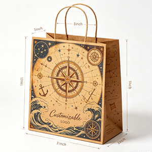 Bolsa <span class=keywords><strong>de</strong></span> Regalo <span class=keywords><strong>de</strong></span> <span class=keywords><strong>Aventura</strong></span> con Diseño <span class=keywords><strong>de</strong></span> Mapa Náutico Medieval, Asa <span class=keywords><strong>de</strong></span> Cuerda <span class=keywords><strong>de</strong></span> Algodón, Impresión Vintage <span class=keywords><strong>de</strong></span> Navegador, Logotipo Personalizado - Product Image 6