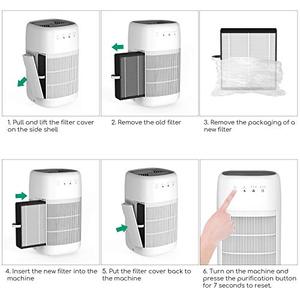 Compatible con el purificador de aire y <span class=keywords><strong>deshumidificador</strong></span> 2 en 1 <span class=keywords><strong>Afloia</strong></span> Q10, filtro de aire de 3 etapas con filtro HEPA H13 y carbón activado 2 en 1. - Product Image 6