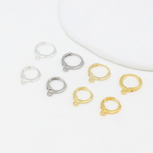 ต่างหูห่วงกลมสีทองทำมือ DIY, อุปกรณ์เสริมต่างหูสีทอง, ต่างหูแบบเปิด, A31 - Product Image 1