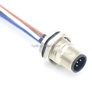 M12 A-Code 12-Pin ขั้วต่อแบบติดตั้งบนแผงวงจร PCB ขาเชื่อมแบบบัดกรี IP67 ป้อง<span class=keywords><strong>กัน</strong></span>ฝุ่น/<span class=keywords><strong>น้ำ</strong></span>ได้ - Product Image 2
