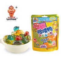 Bonbons gélifiés Lechao en forme de canard mignon, saveurs de fruits assorties, bonbons gélifiés 3D en forme de canard, vente en gros pour les fêtes