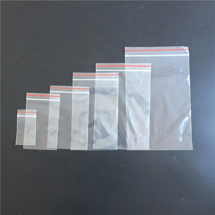 YURUI Factory Zipper PE Abbaubare selbst dichtende LDPE-transparente durchsichtige Verpackung Kleine biologisch abbaubare Plastiktüte für Unternehmen
