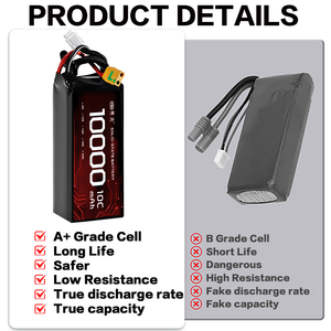 Низкая цена 6S 5C/10C литий-полимерный аккумулятор 10000Mah 12S <span class=keywords><strong>Lipo</strong></span> батарея твердотельный Аккумулятор для дрона - Product Image 3