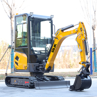 Nueva Excavadora Pequeña SDJK con Certificación CE y EPA, Mini Excavadora Euro 5 con Cucharón de Agarre, Motor Importado