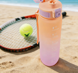 2026 Wholesale Leakproof Sports Bpa Free 1L Waterbottle Plastic Motivational Water <b>Bottle</b> With <b>Straw</b> and Time Marker - Product Image 4
