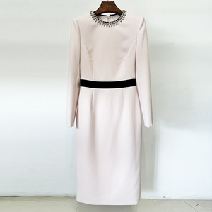 Bettergirl ชุดเดรส2025สีดำ<span class=keywords><strong>แขน</strong></span><span class=keywords><strong>ยาว</strong></span>สีชมพู, ชุดเดรสแฟชั่นดีไซน์ใหม่สำหรับฤดูใบไม้ผลิ - Product Image 3