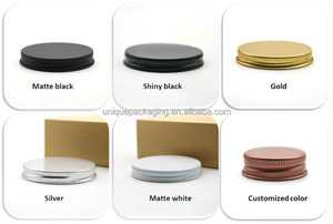 Tùy Chỉnh Kích Thước 70/400 Kim Loại Vít Jar Có Nắp Đậy Matte Sáng Bóng Logo Màu Đen Nhôm Mũ Cho Chai - Product Image 3