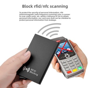 Offre Spéciale SHIMENGFU Modèle <span class=keywords><strong>Yamo</strong></span> Porte-cartes de crédit et d'identité multicolore en aluminium à poussoir latéral, style Normcore/Minimaliste, sans fermeture, 70g - Product Image 3