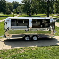 Camionnette de cuisine mobile vintage pour hot-dogs, pizzas, café et glaces