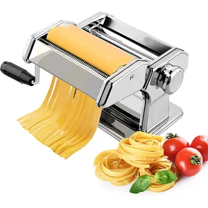 Großhandel kitchenaid querschneider-Teig Sheeter Noodle Maker Press Griffs ch neider Automatischer Heimgebrauch Küchen hilfe Zubehör Roller Handkurbel Stand Pasta Machine