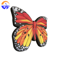 Costume gonflable publicitaire personnalisé en Oxford, modèle papillon avec lumières LED, facile à installer pour les défilés, propulsé par l'effort humain