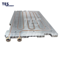 Plaque de refroidissement thermique en aluminium à tube plat personnalisé, grande taille, refroidie par eau, pour batterie et dissipateur de chaleur eutectique pour équipement de laboratoire