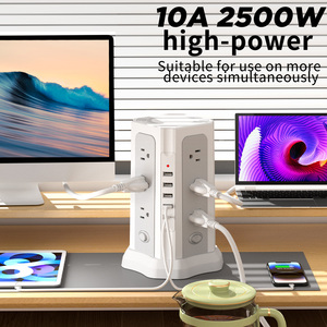 Chất lượng cao 12 + 4 USB Một cổng + 1 Type-C 10A Thiết bị chuyển mạch ổ cắm 3m Bàn điện dải USB mở rộng dây với 4 USB phích cắm - Product Image 6