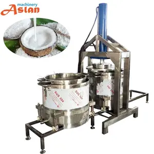 Machine d'extraction de jus de lait de noix de coco Machine d'extraction de jus de viande de noix de coco hydraulique à taux élevé