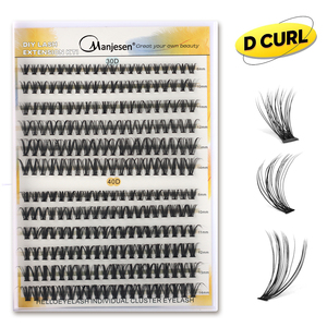 Extensions de cils synthétiques faites à la main, phosphorescentes, réactives aux UV, effet néon, 16 mm, pour festivals de musique - Product Image 6