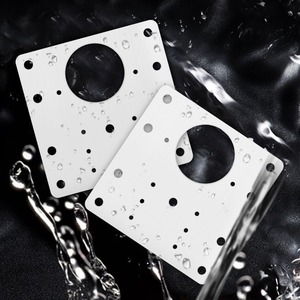 Stainless Steel Hinge Plates Square Repair Piece With Screws Antirust Surface Mount Furniture Hinge - Product Image 1