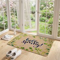 Tapis de porte antidérapant en faux lin lavable à imprimé animal personnalisé en gros pour la maison, la cuisine, la salle de bain 40x60cm
