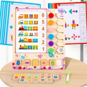 ของเล่นไม้เสริมพัฒนาการเด็กเล็ก เกมฝึกการวางตำแหน่งและตอบคำถาม ฝึกคณิตศาสตร์ บล็อกไม้เสริมสร้างทักษะการคิดสำหรับเด็ก - Product Image 2
