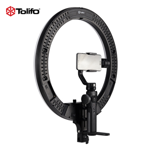 Kit d'éclairage annulaire LED bicolore Tolifo de 19 pouces alimenté par <span class=keywords><strong>batterie</strong></span> avec trépied, support pour appareil photo, support pour smartphone pour la vidéo et le maquillage - Product Image 3