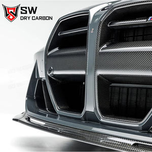 Lèvre avant en fibre de carbone sèche de style V pour BMW G80 M3 G82 G8X M4 Competition <span class=keywords><strong>2020</strong></span> + Front Bumper Splitter Lower Spoiler Body Kit - Product Image 6