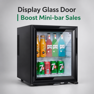 Silent 30L Semiconductor <strong>Mini</strong> Bar with Glass Door for Hotel Guest Room Beverage <strong>Cooler</strong> - Product Image 5