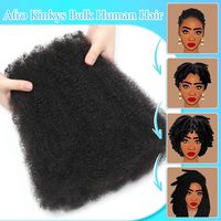 Cheveux humains en vrac Afro Kinky pour tresses torsadées, extensions de micro-locks bouclées 4C, cheveux doux pour tresses torsadées cubaines