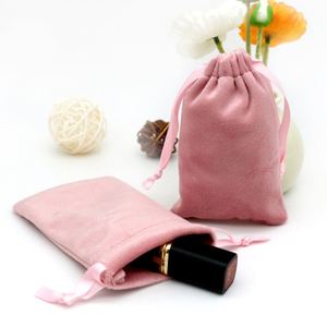 Pochette à bijoux pliable en velours personnalisée avec impression de logo, design tendance pour emballage cadeau de Noël, fermeture à ruban - Product Image 2