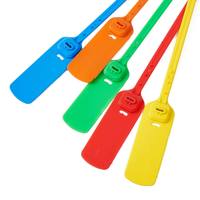 Scellés de sécurité en plastique de 500mm de long avec numéros Étiquettes de sécurité inviolables Serrures jetables pour la logistique Emballage des marchandises