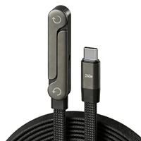 Kabel Data Pengisian Cepat Multifungsi 240W Tipe-C dengan Stand Ponsel untuk iPhone 5/7, Ponsel, Tablet & Perangkat Gaming