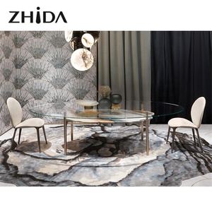 Ensemble <span class=keywords><strong>de</strong></span> chaises rondes en cuir véritable blanc, style français, haut <span class=keywords><strong>de</strong></span> gamme, <span class=keywords><strong>pour</strong></span> restaurant, salle à manger, meubles <span class=keywords><strong>de</strong></span> maison, - Product Image 5