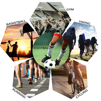Chaussettes de sport pour hommes rembourrées et respirantes Coolmax pour le golf, la randonnée, la course à pied, chaussettes de compression en maille et en coton