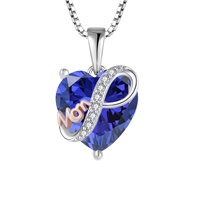 Eeuwige liefde hart hanger ketting micro ingelegde zirkoon kristallen ketting voor vrouwen jubileum Valentijn cadeau