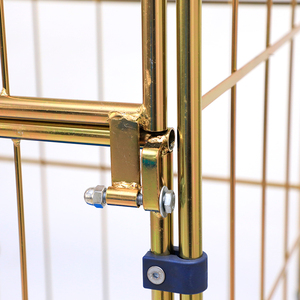 Carrello Portabiancheria in Acciaio Dorato <span class=keywords><strong>con</strong></span> Ruote, Cesto per Bucato Personalizzato, Capacità 500kg - Product Image 6