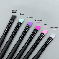 Pinceau Eyeliner de Précision Incliné en Silicone 1PC, Outil Portable pour Aegyo Sal et Cils Inférieurs, Pointe Souple pour Maquillage Quotidien