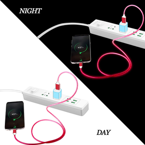 Cavo di ricarica rapida <span class=keywords><strong>3</strong></span>-in-1 con luce LED a flusso luminoso, Type-<span class=keywords><strong>C</strong></span>/Micro USB, in TPE resistente con anima in rame puro per stampante, computer, scanner di codici a barre - Product Image 2