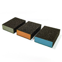 Blocs éponge abrasifs manuels de taille personnalisée, grain 80-220, pour le nettoyage de la cuisine