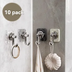 Non-perforated Small Hook Milk Silver 5 Pack Strong Load-bearing Viscose Wall Non-marking Door Rear Hanger Key Hanger Kitchen