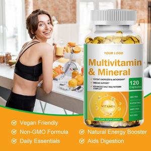 פרטי תווית multitamin <span class=keywords><strong>softgel</strong></span> קפסולות תזונה טבעית טבעוני סידן ברזל אבץ ויטמין מולטי כמוסות - Product Image 2