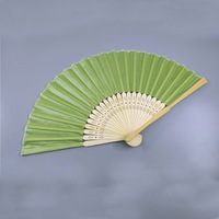 Éventail pliable en tissu uni de 7 pouces, couleur unie, polyester, fait main, gravé blanc, 2026