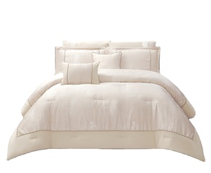 Ensemble de couette en jacquard tissé en usine avec patchwork brillant - Product Image 1