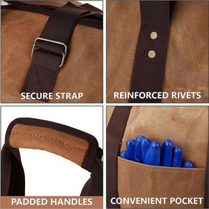 BSCI Factory Firewood <b>Carrier</b> Camping Tote Bag Firewood <b>Log</b> <b>Carrier</b> Durable Wet Waxed Canvas Wood <b>Carrier</b> - Product Image 3