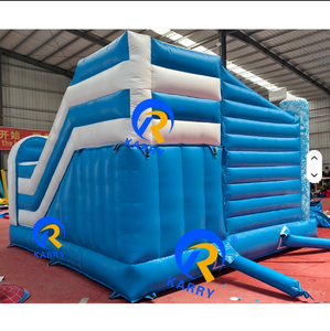 Castillo Inflable Azul con Tobogán para Fiestas Infantiles de Uso Comercial, Material de PVC, Capacidad de 100-500 kg, 5-10 Personas - Product Image 4